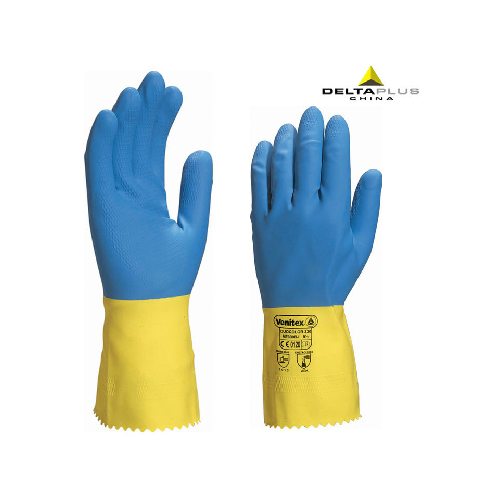 代尔塔201330 天然双色乳胶浸胶手套 家用 洗碗 清洁 卫生手套