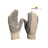 代尔塔 208007 PVC 防护手套、防滑耐磨手套、点塑手套、劳保手套